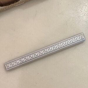 NEW Versace Onice Greek Silver Geometric Patterned Accent Border Tile Pack of 9